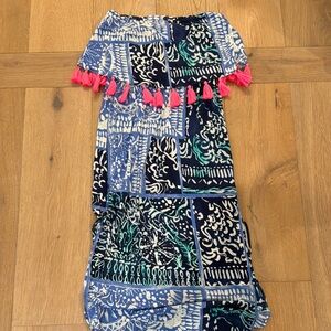 Lilly Pulitzer Blue and Pink tassel dress